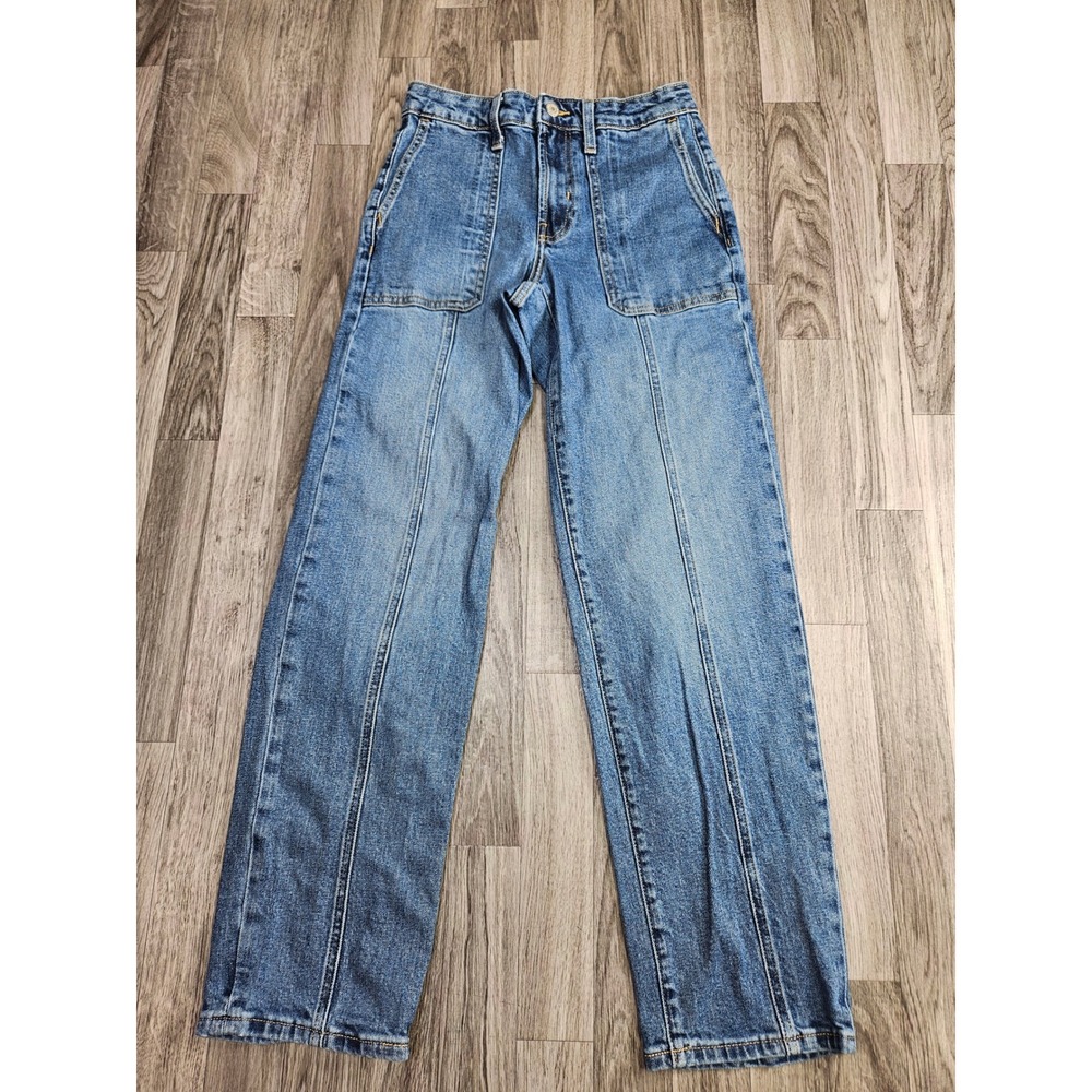 Old Navy O.G. Loose Jeans Womens 2 Blue High Rise Utility Pocket Denim